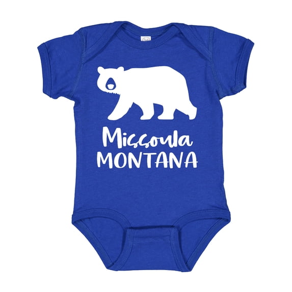 Inktastic Missoula, Montana White Bear Silhouette Boys or Girls Baby Bodysuit