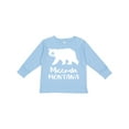 thumbnail image 1 of Inktastic Missoula, Montana White Bear Silhouette Boys or Girls Long Sleeve Toddler T-Shirt, 1 of 5