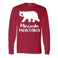 thumbnail image 1 of Inktastic Missoula, Montana White Bear Silhouette Long Sleeve T-Shirt, 1 of 5