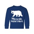 thumbnail image 1 of Inktastic Missoula, Montana White Bear Silhouette Long Sleeve Youth T-Shirt, 1 of 5