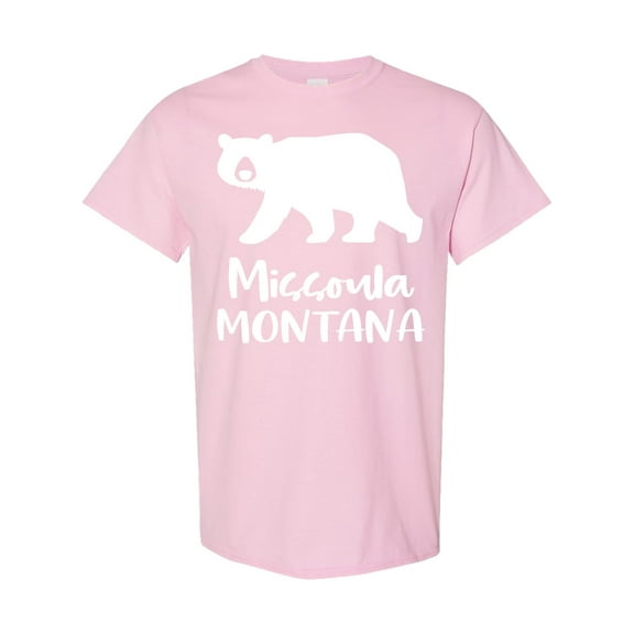 Inktastic Missoula, Montana White Bear Silhouette T-Shirt