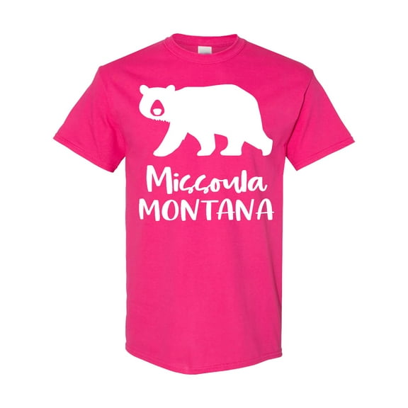 Inktastic Missoula, Montana White Bear Silhouette T-Shirt