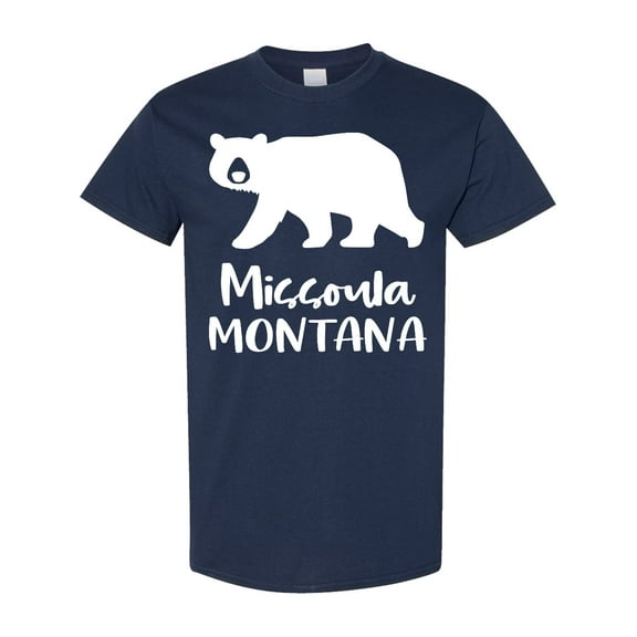 Inktastic Missoula, Montana White Bear Silhouette T-Shirt