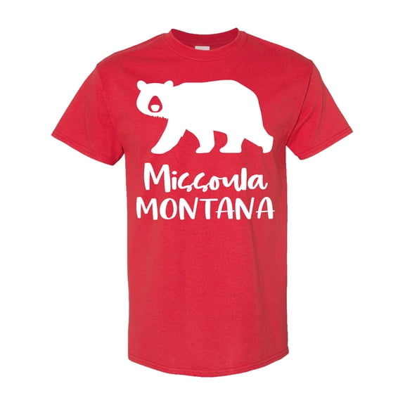 Inktastic Missoula, Montana White Bear Silhouette T-Shirt