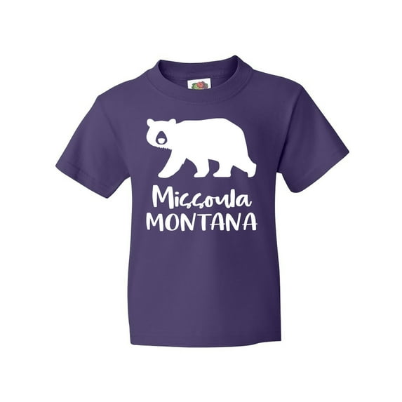 Inktastic Missoula, Montana White Bear Silhouette Youth T-Shirt