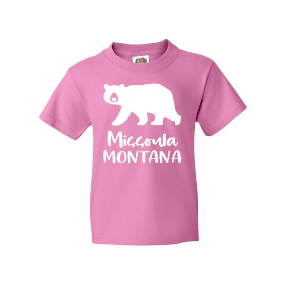 Inktastic Missoula, Montana White Bear Silhouette Youth T-Shirt