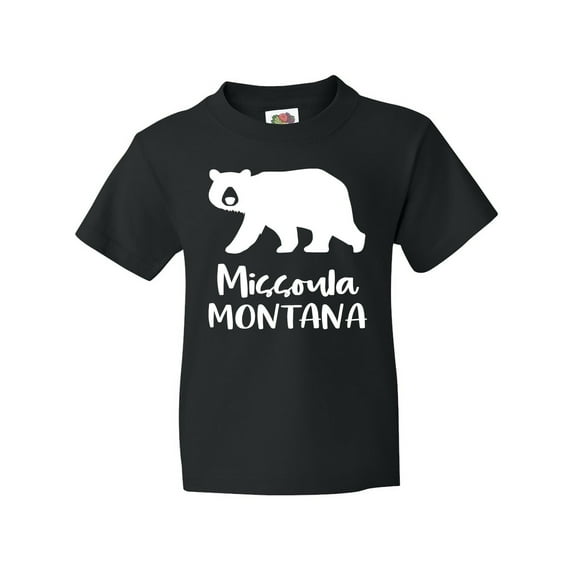 Inktastic Missoula, Montana White Bear Silhouette Youth T-Shirt
