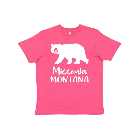 Inktastic Missoula, Montana White Bear Silhouette Youth T-Shirt