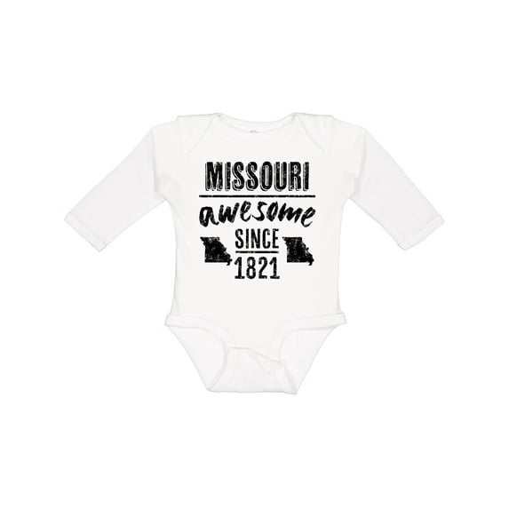 Inktastic Missouri Awesome Since 1821 Boys or Girls Long Sleeve Baby Bodysuit