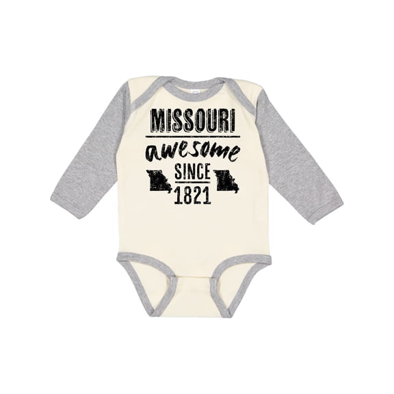Inktastic Missouri Awesome Since 1821 Boys or Girls Long Sleeve Baby Bodysuit
