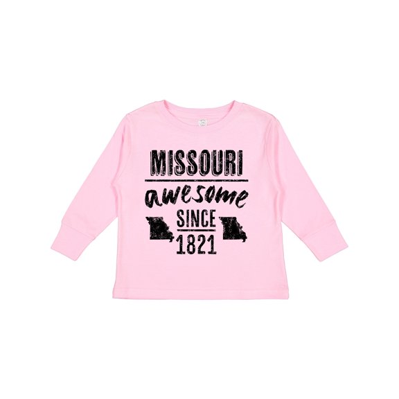 Inktastic Missouri Awesome Since 1821 Boys or Girls Long Sleeve Toddler T-Shirt