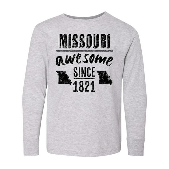 Inktastic Missouri Awesome Since 1821 Long Sleeve Youth T-Shirt