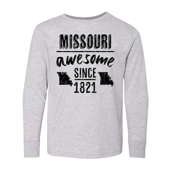 Inktastic Missouri Awesome Since 1821 Long Sleeve Youth T-Shirt