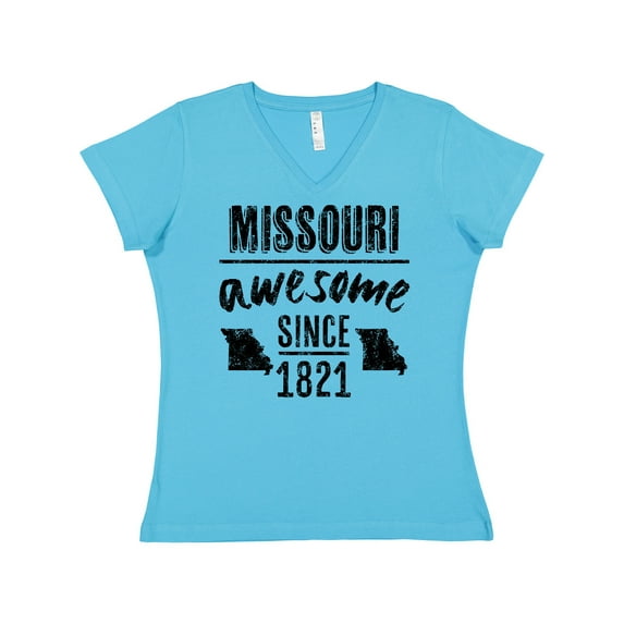 Inktastic Missouri Awesome Since 1821 Women's V-Neck T-Shirt