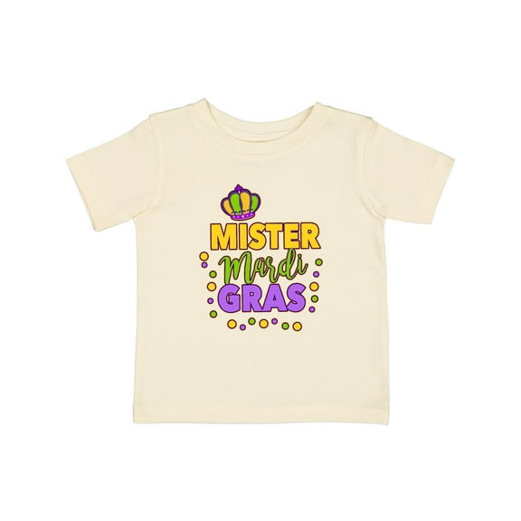 Inktastic Mister Mardi Gras with Crown and Dots Boys Baby T-Shirt