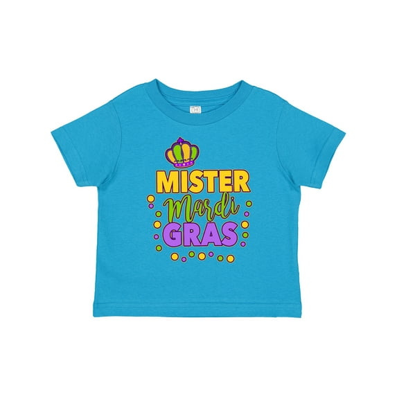 Inktastic Mister Mardi Gras with Crown and Dots Boys Toddler T-Shirt