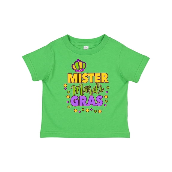 Inktastic Mister Mardi Gras with Crown and Dots Boys Toddler T-Shirt