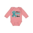 thumbnail image 1 of Inktastic Mom Ovarian Cancer Ribbon Boys or Girls Long Sleeve Baby Bodysuit, 1 of 5