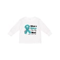 thumbnail image 1 of Inktastic Mom Ovarian Cancer Ribbon Boys or Girls Long Sleeve Toddler T-Shirt, 1 of 5