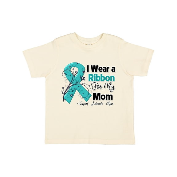 Inktastic Mom Ovarian Cancer Ribbon Boys or Girls Toddler T-Shirt
