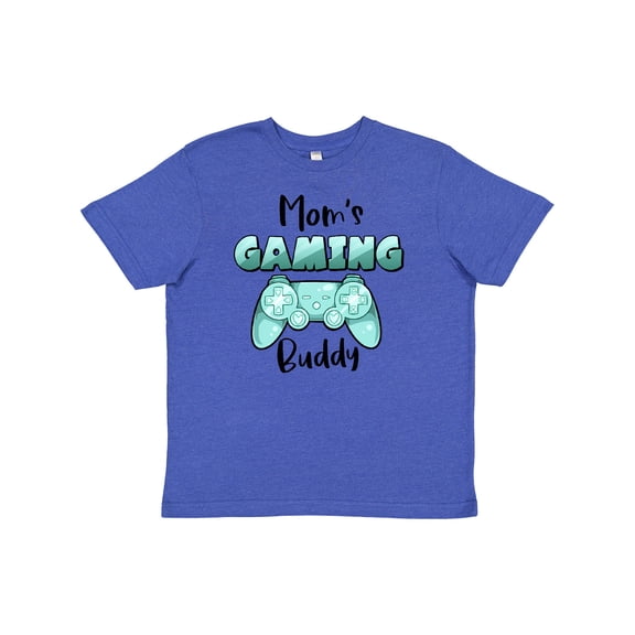 Inktastic Mom's Gaming Buddy- Aqua Controller Youth T-Shirt