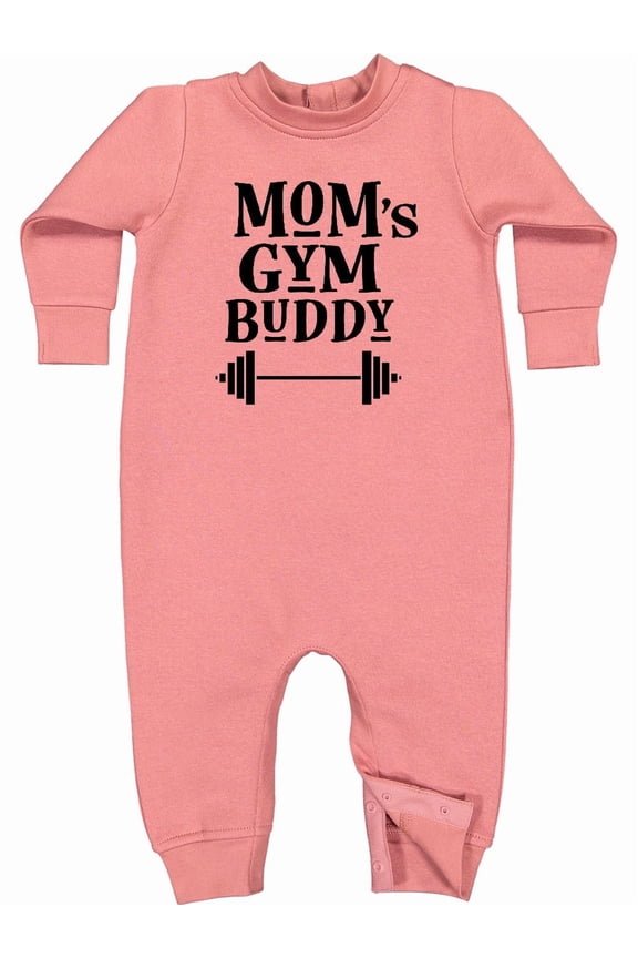 Mom's Gym Buddy Fitness Workout Baby Fleece Romper