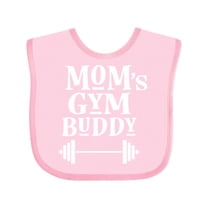 Inktastic Mom's Gym Buddy Fitness Workout Boys or Girls Baby Bib