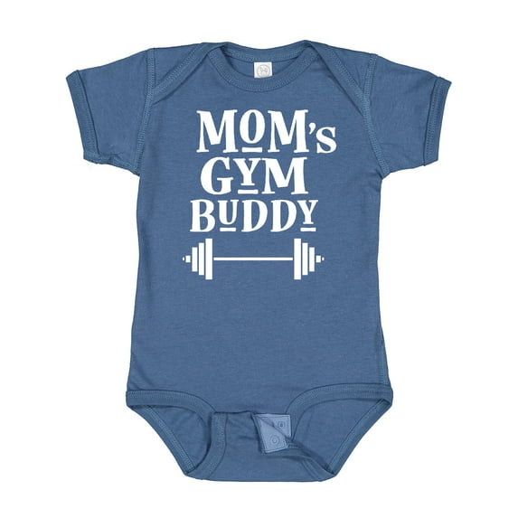Inktastic Mom's Gym Buddy Fitness Workout Boys or Girls Baby Bodysuit
