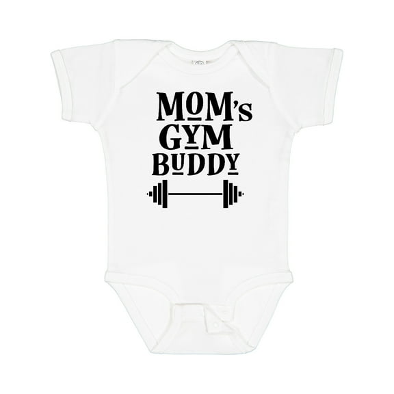 Inktastic Mom's Gym Buddy Fitness Workout Boys or Girls Baby Bodysuit