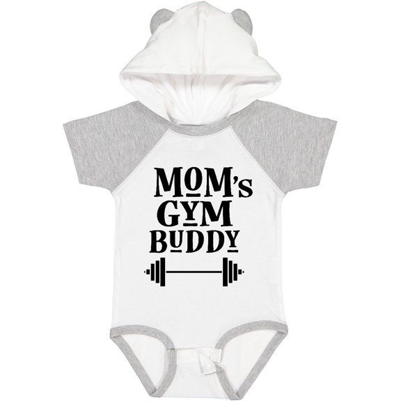 Inktastic Mom's Gym Buddy Fitness Workout Boys or Girls Baby Bodysuit