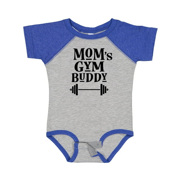 Inktastic Mom's Gym Buddy Fitness Workout Boys or Girls Baby Bodysuit