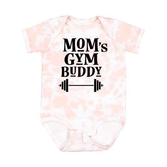 Inktastic Mom's Gym Buddy Fitness Workout Boys or Girls Baby Bodysuit