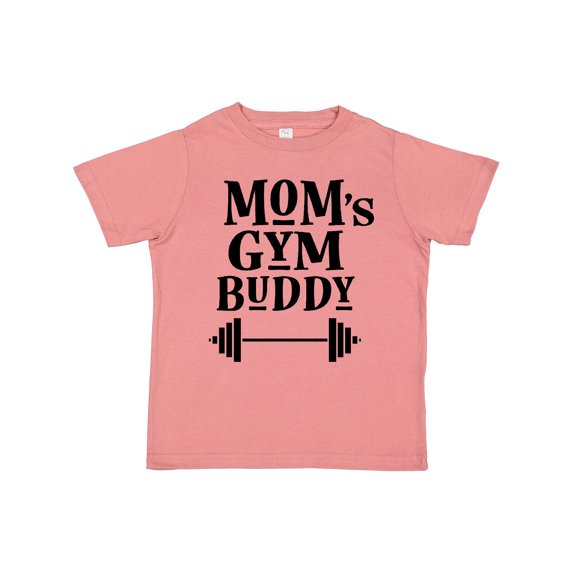 Inktastic Mom's Gym Buddy Fitness Workout Boys or Girls Toddler T-Shirt