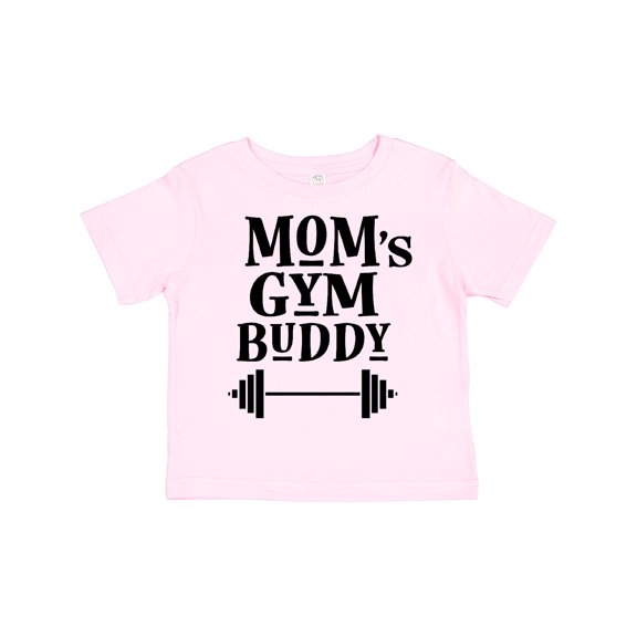 Inktastic Mom's Gym Buddy Fitness Workout Boys or Girls Toddler T-Shirt