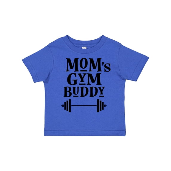 Inktastic Mom's Gym Buddy Fitness Workout Boys or Girls Toddler T-Shirt