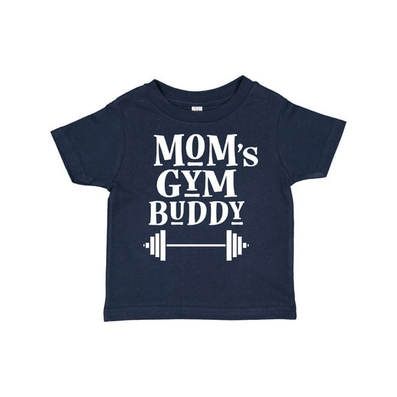 Inktastic Mom's Gym Buddy Fitness Workout Boys or Girls Toddler T-Shirt