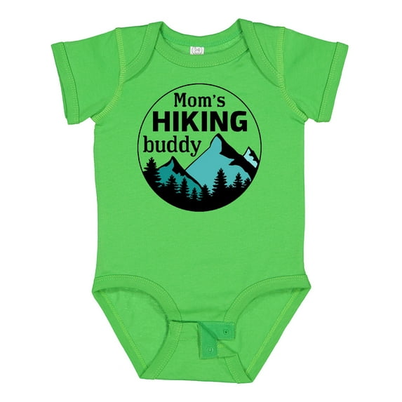 Inktastic Mom's Hiking Buddy with Mountains and Trees Boys or Girls Baby Bodysuit