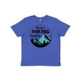 thumbnail image 1 of Inktastic Mom's Hiking Buddy with Mountains and Trees Youth T-Shirt, 1 of 5