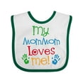 thumbnail image 1 of Inktastic Mommom Loves Me Childs Boys or Girls Baby Bib, 1 of 4