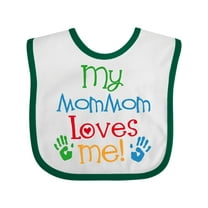 Inktastic Mommom Loves Me Childs Boys or Girls Baby Bib