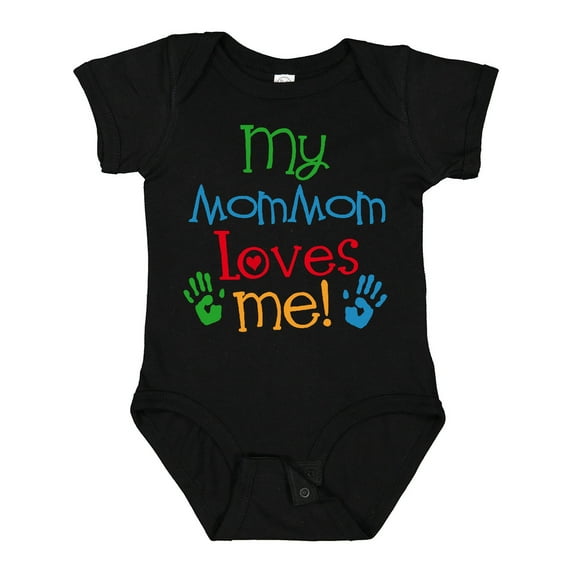 Inktastic Mommom Loves Me Childs Boys or Girls Baby Bodysuit