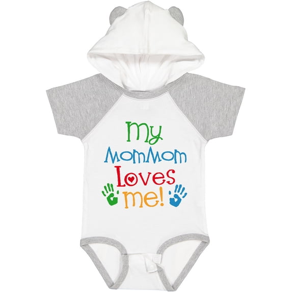 Inktastic Mommom Loves Me Childs Boys or Girls Baby Bodysuit