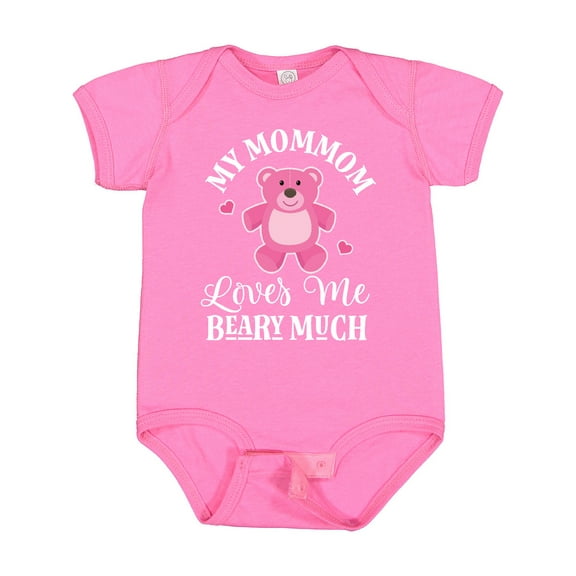 Inktastic Mommom Loves Me Girls Bear Girls Baby Bodysuit