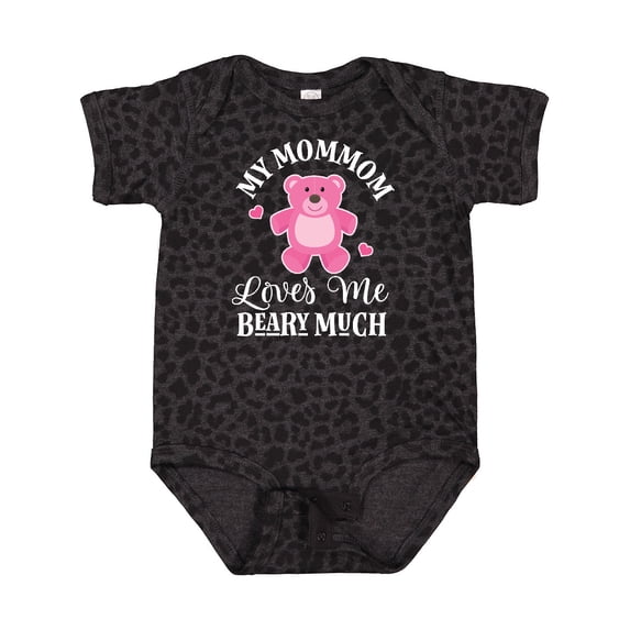 Inktastic Mommom Loves Me Girls Bear Girls Baby Bodysuit