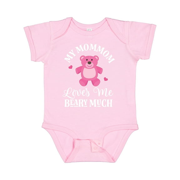 Inktastic Mommom Loves Me Girls Bear Girls Baby Bodysuit