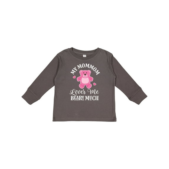 Inktastic MomMom Loves Me Girls Bear Girls Long Sleeve Toddler T-Shirt
