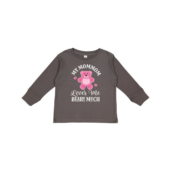 Inktastic MomMom Loves Me Girls Bear Girls Long Sleeve Toddler T-Shirt
