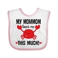 thumbnail image 1 of Inktastic Mommom Loves Me Grandson Boys or Girls Baby Bib, 1 of 4