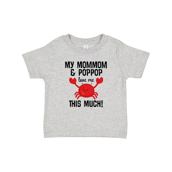 Inktastic Mommom and Poppop Love Me Grandson Boys or Girls Baby T-Shirt