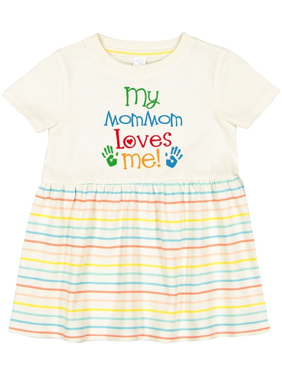 Mommom Loves Me Childs Girls Baby Dress